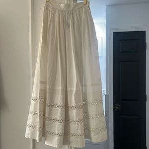 Polo Ralph Lauren maxi white cotton skirt 2